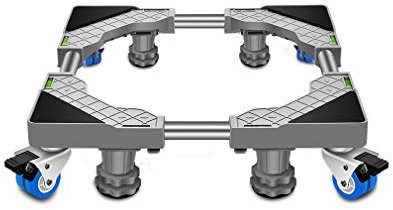YHJZSM Base Mobile Regolabile per Lavatrice 4 Ruote 4/8 Gambe Lunghezza/Larghezza 45-65 cm Carrello per asciugatrice e Frigorifero Base Multifunzionale per condizionatore d'Aria Tappetino