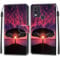 for Nokia C22 Case, PU Leather Wallet Book Flip Folio Stand View Cover Pouch Compatible with Nokia C32 Phone Case - Sunset and tree