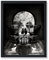 Poster Master Raumschädel-Poster – Totenkopf-Illusionsdruck – Katzenkunst – Illusionskunst – Schwarz-Weiß-Kunst – Geschenk für ihn, sie, Tierliebhaber – Gothic-Dekoration für Schlafzimmer, Wohnzimmer