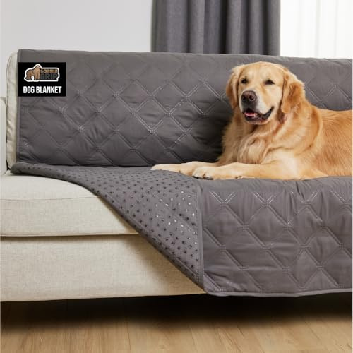 GORILLA GRIP® Waterproof Dog Blanket, Couch Cover for Dogs, 52x82 Charcoal