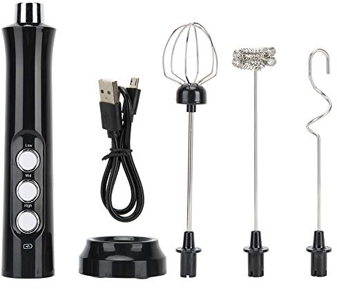 Electric Milk Frother Handheld USB Charging 3 Speed Automatic and Milk Shaker for Coffee Cappuccino and Baking Compact Kitchen Tool with Easy Design