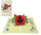 scicent Pop Up Karte Blumenkarte für Mama3D Blumen Klappkarte zum Muttertag Blumenstrauß Karte mit Umschlag für Geburtstag Muttertag Jahrestag (Rot Nelke) - 20703