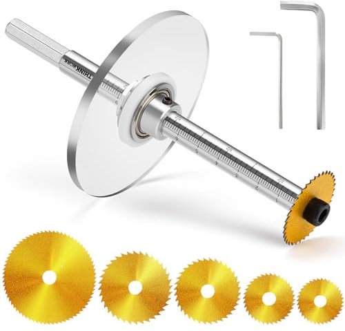 Inside Pipe Cutter for PVC Pipe, Cutter Tool Set with Scale Adjustable Depth Gauge, 5PCS Saw Blades and Hex Shank, Internal Plastic ABS Pipe Cutter Set