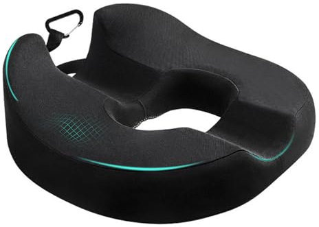Donut-Kissen zur Druckentlastung, Prostata Postpartale Erholung Steißbein Schmerzlinderung, Sitzkissen für Hämorrhoiden, Memory Foam Bürostuhlkissen, Geeignet für Rollstuhl, Autositz, Büro, Outdoor
