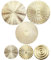Ieron 7 Pcs Modern Metal Wall Art Set Gold Wall Decor for Living Room Round Sunburst Metal Wall Art for Chic and Trendy Home Decor