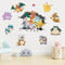 CrinIotyx Wandtattoo Kinderzimmer Cartoon Aufkleber Kinder Wandsticker Kinderzimmer Wandtattoo für Schlafzimmer Kinderzimmer Schlafzimmer Wohnzimmer Wanddeko