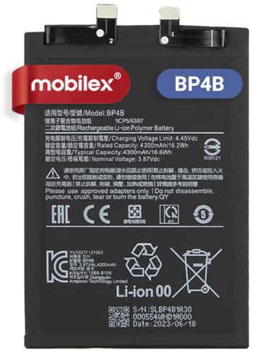 MOBILEX® Interner Akku für Xiaomi 12 Lite (5G) (BP4B) Ersatz | 4300 mAh – OEM | Originalkapazität