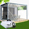 Plane Wasserdicht Transparent Outdoor Vorhänge 2x2.5m Transparente Plane Pergola Pavillon Seitenwände PVC Wasserdicht Regenschutz, mit Ösen(6'x7'/1.8x2m)
