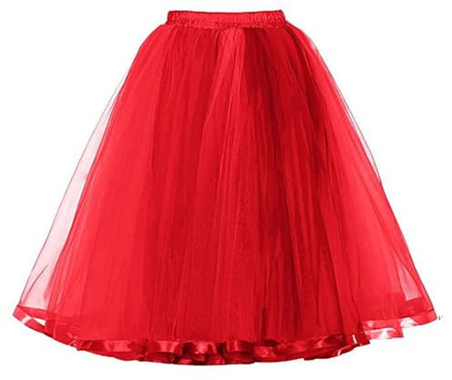 Regenbogen Tüllrock Damen, Faschingskostüme Bunt Rock 50er Tüll Tütü Frauen Tüllrock Knielang Ballettrock Rockabilly Petticoat Unterrock Tanzrock Für Karneval Kostüm Fasching Mottoparty