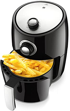 BWCKMTSC Friggitore ad Aria, Forno friggitore ad Aria Size familiari con circolazione ad Aria Rapida e Timer da 30 Minuti, 3 Litri, Nero (friggitrici) Comodi Anniversario