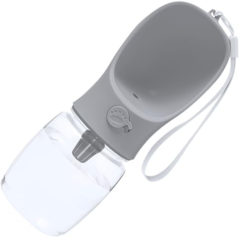 Hundetrinkflasche für Unterwegs Reisetrinkflasche Autoreise Zugreise 350ml Hundetrinkflasche für Unterwegs leicht dosierbar für Welpen Hund Hundenapf Reisenapf Trinkflasche to Go perfekt zu dosieren