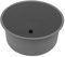 BRRIDE Évier de cuisine, rond, en acier inoxydable 304, simple, avec siphon, évier caché, avec couvercle, diamètre 36 cm/40 cm, pour bars, cuisines, camping-cars, hôtels (40 cm)