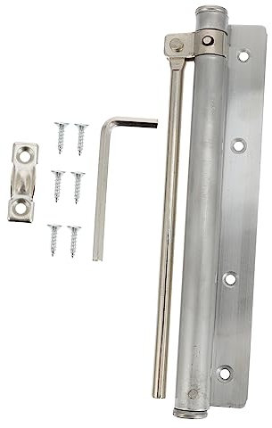HOUDERCO 1Ensemble Porte Automatique Inoxydable avec Tampon à Ressort Ferme Porte pour Maison Installation Simple et Sécurisée