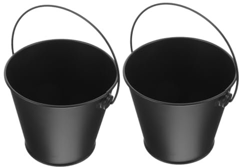 CIYODO 2 Pièces Seau à Graisse pour Barbecue Récipient à Cendres Panier de Collecte Huile pour Grillades Foyers Pits