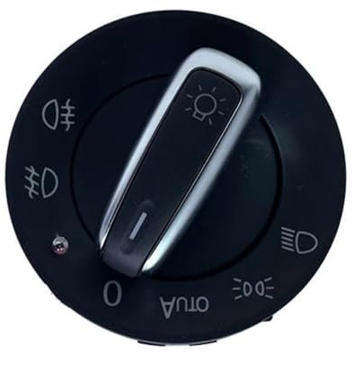 NIONGYN Hauptlichtschalter Scheinwerfer Kompatibel Mit VW Für Sharan Für Transporter Für Scirocco 2011 2012 2013 2014 2015 Scheinwerferschalter Nebelscheinwerferlampe 5ND941431B(with Light Sensor)