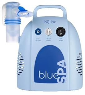 INQUAir Blue Spa - Compresor nebulizador de grado médico para niños y adultos para toser flema