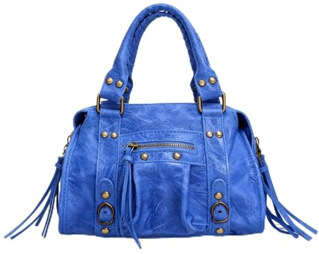 Gave Lux Umhängetasche Handtasche Damen Echtem Wildleder 25 cm Vintage City Bag Handgefertigt in Italien GLX220609123FBG