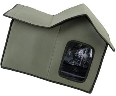 TSMORY Winddichtes sicheres Outdoor-Hundehütte mit Verankerungsseil für starken Windschutz von wanderndem Kater in der Regenzeit