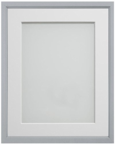 Frame Company Drayton Range 5 x 5-inch Grey Picture Photo Frame with White Mount For Image Size 3.5 x 3.5-inch