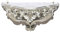 Regal-Konsole Konsolentisch in Silber versilbert Barock Stil Faux Vintage 38,5 x 15,5 x 20 cm