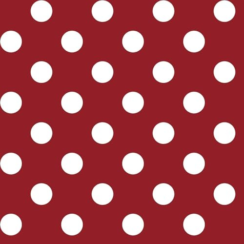 d-c-fix Wachstuchtischdecke Venita rot 1,10 m x 1,40 m | Tischtuch im Vintage-Stil für den Küchen-, Ess- oder Gartentisch – lebensmittelecht, abwaschbar & wasserdicht