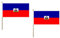 Drapeau Haïti 45x30cm HAMPE en bois - LOT DE 10 Drapeaux haïtien 30 x 45 cm - AZ FLAG