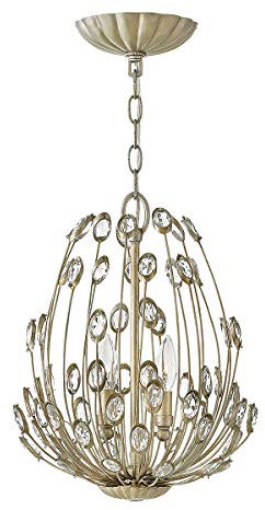Elstead Lighting Pendant, Silver Leaf