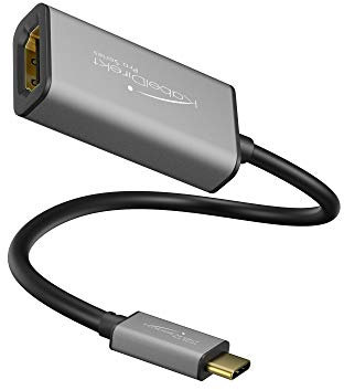 KabelDirekt – Adaptador USB C a HDMI – 0,15m – (resoluciones de hasta 4K/60Hz, USB C 3.1 y Thunderbolt 3, Adecuado para MacBook Pro 2016/2017, MacBook 12“, Chromebook Pixel y Otros Dispositivos)