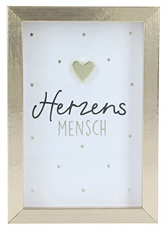 Depesche 11625-039 - Bilderrahmen mit Kompliment, kleiner Deko-Rahmen mit hübschem Spruch, ca. 8,4 x 5,8 x 1,9 cm, ideal als Geschenk oder kleine Aufmerksamkeit