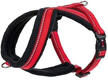 HALTI Comfy Hundegeschirr - Fleecefutter mit 3M-Reflektorgewebe, Befestigung vorne und hinten für zusätzliche Kontrolle mit einer Hundeleine. Geeignet für kleine Hunde und Welpen (Größe XS)
