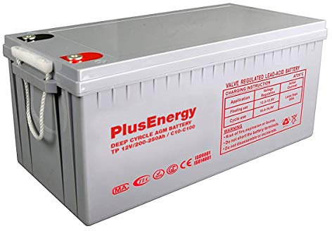 Batería de Gel PlusEnergy TP250 12V 250Ah AGM Idea para instalaciones Solar,telecomunicaciones.