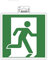 Exacompta - Réf. 67001E - 1 panneau adhésif Évacuation droite - En PVC traité anti-dérapant et résistant aux UV - Dimensions du panneau : 20 x 20 cm - Coloris vert et blanc