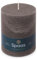 Spaas Rustik-Stumpenkerze, 100/130 mm, 95h, dunkelgrau