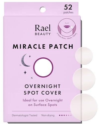 Rael Patch Anti Bouton de Nuit - Skincare Coreen, Acne Pimple Patches pour Visage, Hydrocolloïdes, Adhésif Renforcé, Vegan, Sans Cruauté, 3 Tailles (52 Patchs)