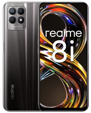 realme 8i Telephone Portable, Smartphone Debloqué et MediaTeK Processeur Helio G96, 6.6 Écran 120 Hz Ultra Fluide, Batterie Massive de 5000mAh, Appareil Photo Triple IA de 50 MP, NFC, 4+128GB, Noir