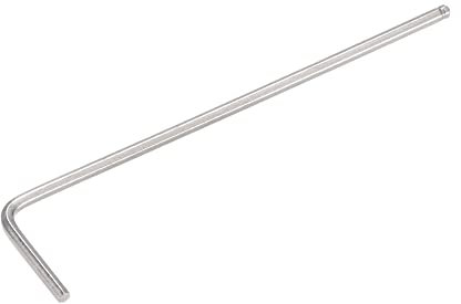 sourcing map 1/16 Innensechskantschlüssel mit Kugelkopf L-förmiger langer Arm CR-V Reparaturwerkzeug