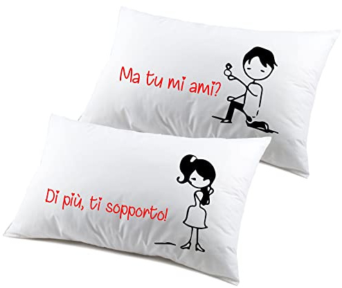 INCIDIAMO Coppia federe divertenti matrimoniali Ma tu mi ami? Ti sopporto Regalo Natale Compleanno SanValentino