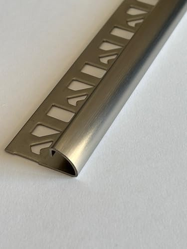 MED Profili Pavimenti e Rivestimenti, Profilo Jolly ad Angolo, Acciaio Inox, Alluminio e Plastica, (Profilo Jolly Acciaio Inox Satinato h 10mm barra Mt 2,5)