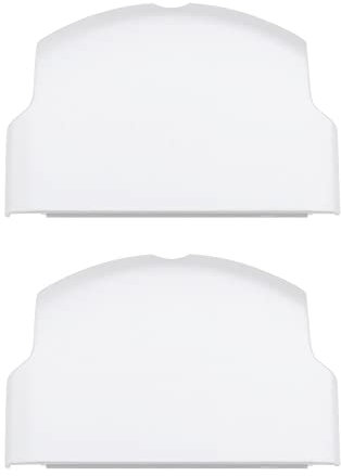 eMagTech 2 STÜCKE Ersatzakku Türabdeckungen Protektoren Abdeckungen für SONY PSP 2000 2003 2004 3000 3003 3004 Weiß Kunststoff Konsolenzubehör