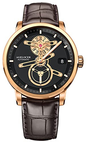 Agelocer Herrenuhr Automatisch Mechanisch Kleid Business Space Station Uhren für Männer mit Mode Luxus, Nk_5505d2