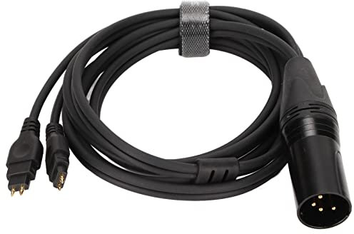 Câble HiFi avec XLR 4 Broches Symétrique Mâle pour HD650 HD600 HD580 HD660S HD58X HD565 HD545 HD535 HD6XX Câble de Mise à Niveau Audio de Remplacement pour Casque