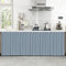 LIVEINU Schrankvorhänge für Küche, Kleiderschrank, Badezimmer, Staubdichter Vorhang für Regale, Wandpaneele, hängende Tür, Japanische Noren Selbstklebend 40x70cm Grau Blau