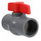 sourcing map Bille Vanne - Irrigation Eau Débit Contrôle, Glissement Plastique Vanne Arrêt Vanne, Appliquer à Externe/Jardin/Piscines (40mm Diamètre Interne, Rouge Gris)