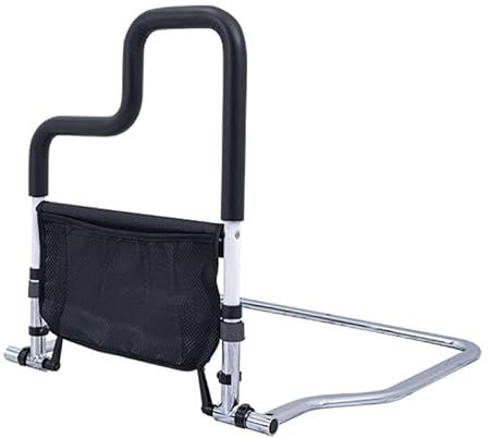 LAIDEPA Bettschienen für ältere Erwachsene, medizinische Bettrail -Assist -Bar mit Aufbewahrungstasche Senioren, Höhe als sichere Hilfe für das EIN- und Aussteigen aus dem Bett,Schwarz