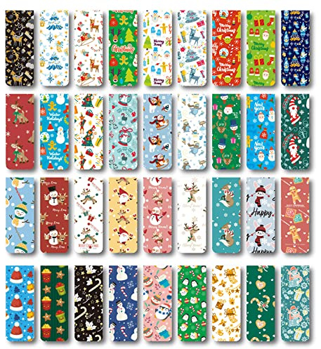36 Stück Magnetische Lesezeichen,Weihnachten Magnetische Seitenclips,Magnetische Lesezeichen Leseminis,Magnetische Seiten,Markierungen Positive,Magnetic Bookmarks für Schüler Lehrer Lesen Schule
