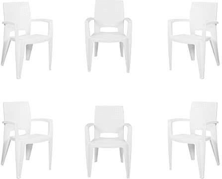 CREVICOSTA QUALITY MARK MARCAS DE CALIDAD - Set 6 Sillas Caribe (Blanco)