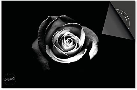 Induktionsschutz von Dietrix® - SCHUTZMATTE Rose Schwarz 83 x 51.5cm mit Stil für INDUKTIONSKOCHFELD/Induktionsherd, CERANFELD/Ceranherd und Herdabdeckplatte mit Druck/Motiv