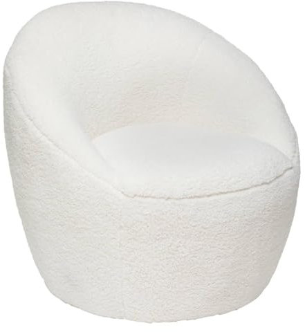 Atmosphera - Fauteuil Romi - Blanc - Bouclette