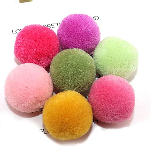 LUMoony 10Pcs 50mm Pom Poms für Kunsthandwerk Bunte Bommeln Bälle Pompons zum Basteln Fluffy für DIY Basteln Tischdekoration Geburtstagsdeko Ostern,Weihnachten,Bunte Pompons