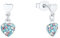 Prinzessin Lillifee Ohrhänger 925 Sterling Silber Mädchen Kinder Ohrschmuck, mit Preciosa, 1,2 cm, Silber, Herz, Kommt in Schmuck Geschenk Box, 2036429